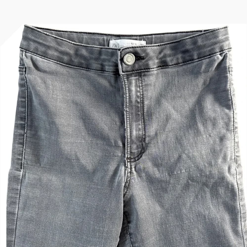 ZARA Kids Jeans Gray High Waisted‎ Skinny Fit Pants Size 13-14 Years CM164